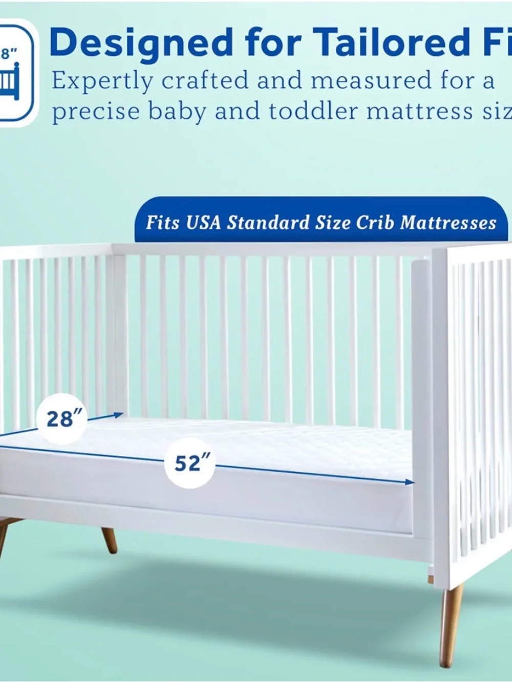 Sealy Waterproof Fitted Crib Mattress Pad - White (2-Pack)